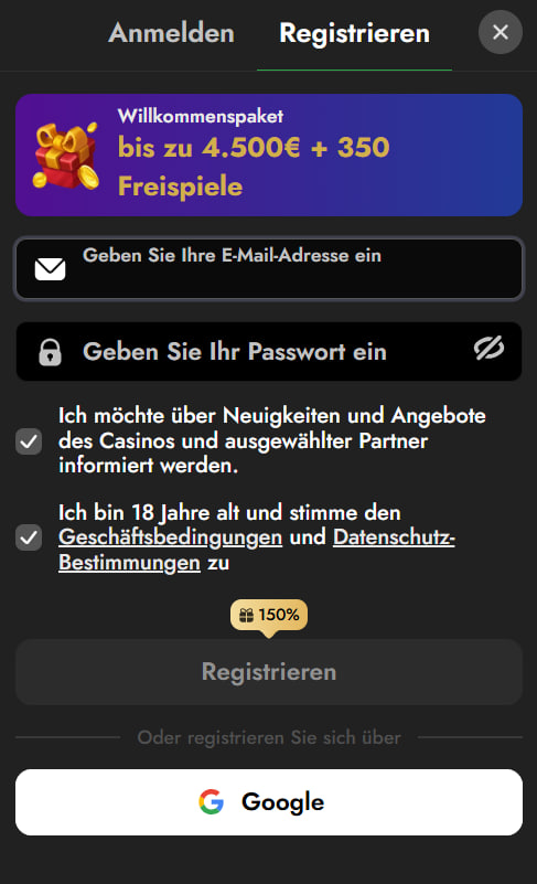 Registrierung und erster Einstieg